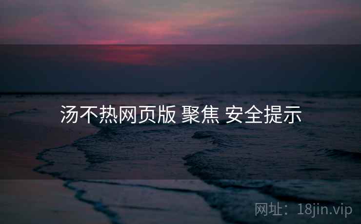 汤不热网页版 聚焦 安全提示