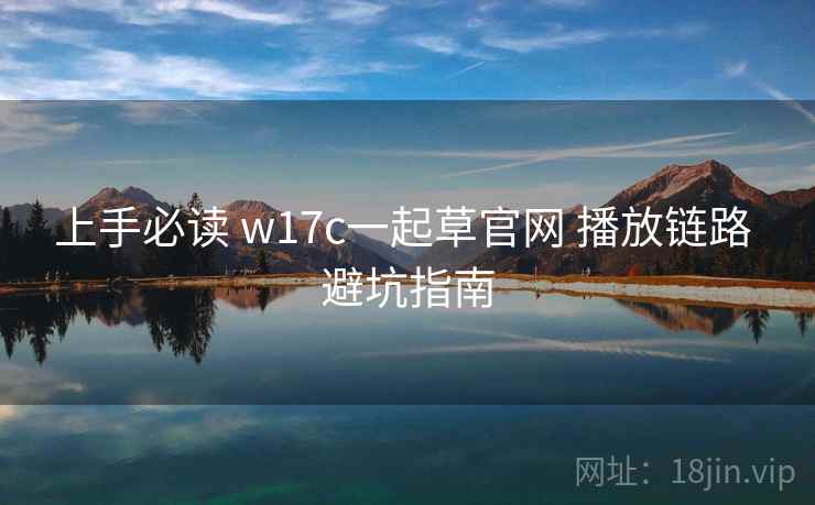 上手必读 w17c一起草官网 播放链路 避坑指南