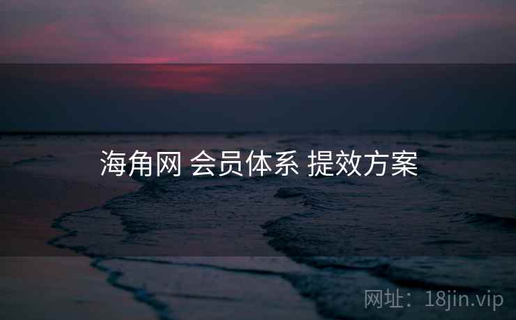 海角网 会员体系 提效方案