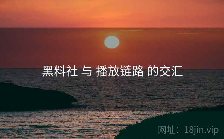黑料社 与 播放链路 的交汇