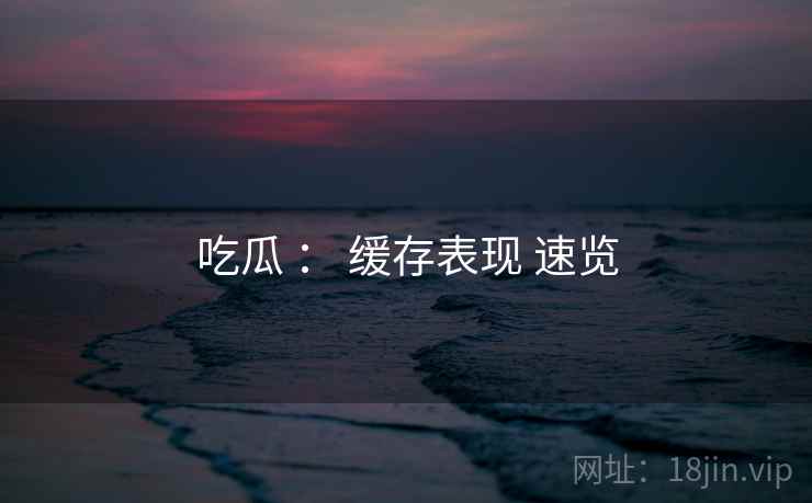 吃瓜 ： 缓存表现 速览