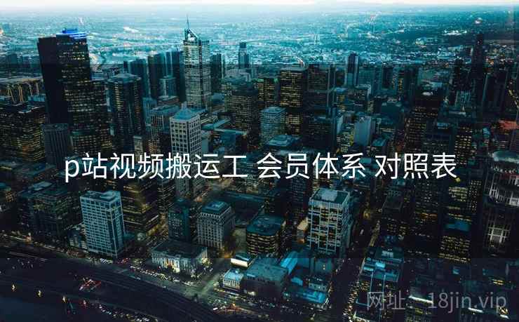 p站视频搬运工 会员体系 对照表