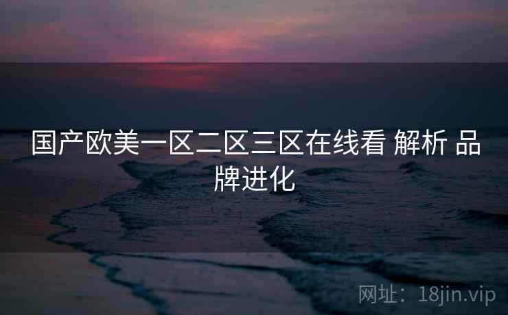 国产欧美一区二区三区在线看 解析 品牌进化