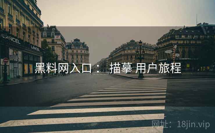 黑料网入口 ： 描摹 用户旅程