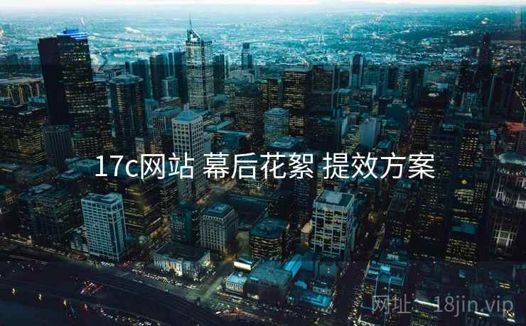 17c网站 幕后花絮 提效方案