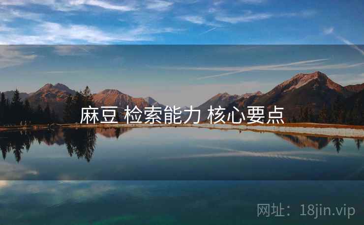 麻豆 检索能力 核心要点