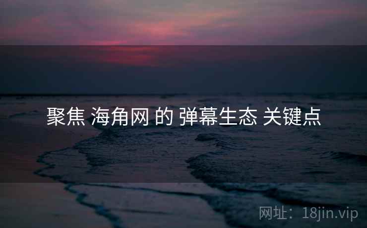 聚焦 海角网 的 弹幕生态 关键点